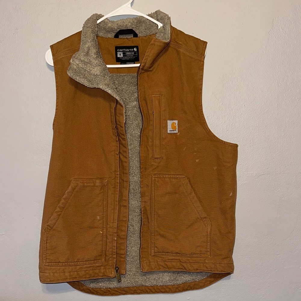 Carhartt Tan Fleece-Lined Vest
